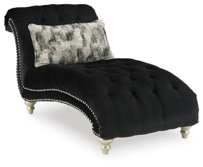 Black discount chaise chair