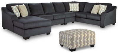 Ashley sorenton right facing 4 piece sectional with deals ottoman in slate