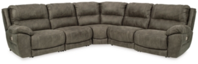 Urbino charcoal power store reclining sectional