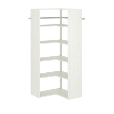  Aeitc Stackable Closet Organizer 6-Shelf Adjustable Space Saver Closet  Storage for Folded Clothes and Accessory,White,14 W x 14 W x 41 H : Home  & Kitchen