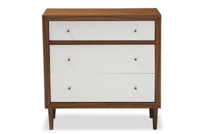 Serta mid century modern 3 clearance drawer dresser with changing top