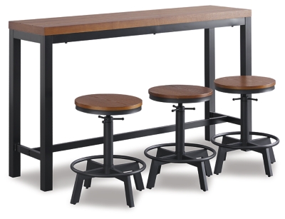 Quinidad Counter Height Dining Table and 3 Bar Stools Set Ashley