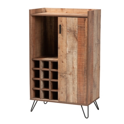 Baxton Studio Mathis Wine Storage Cabinet Ashley