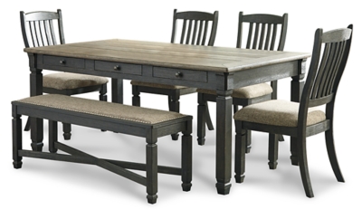 Tyler Creek Dining Table and 4 Chairs and Bench Ashley