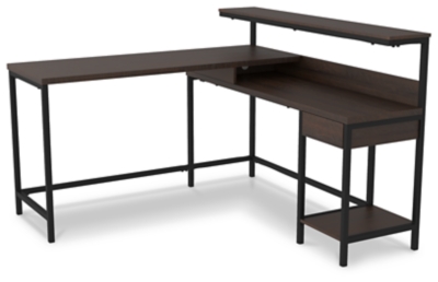 Arlenbry 55 L-Shaped Home Office Desk with Shelf