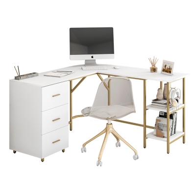 Realyn L-Shape Desk with Lift Top