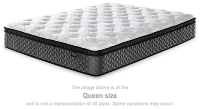 Ashley furniture queen pillow best sale top mattress