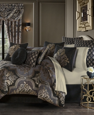 J. Queen New York Windham Black 4-Piece Comforter Set, Queen