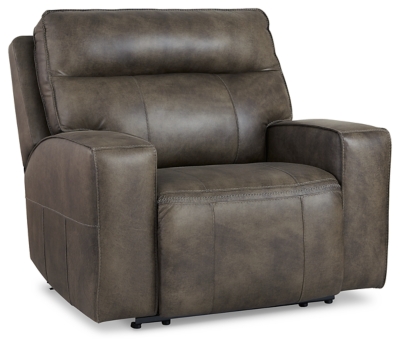 Oversized leather deals swivel chair