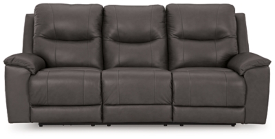 Dearview Dual Power Leather Reclining Sofa Ashley