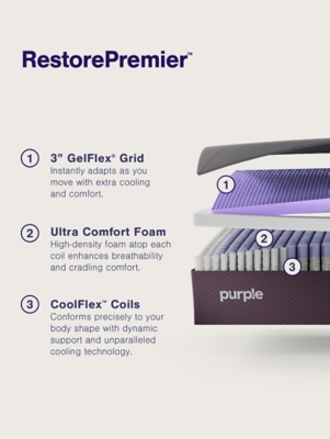 Purple® Restore Premier Soft King Mattress