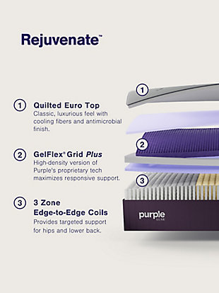 Purple® Rejuvenate Twin XL Mattress, Gray/Purple, rollover