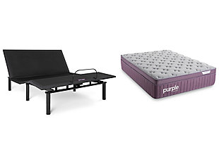Purple® Mattress with Adjustable Base, Dark Gray/Purple, large