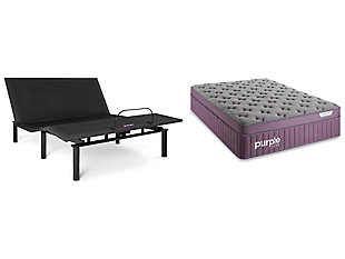 Purple® Mattress with Adjustable Base, Charcoal/Purple, large