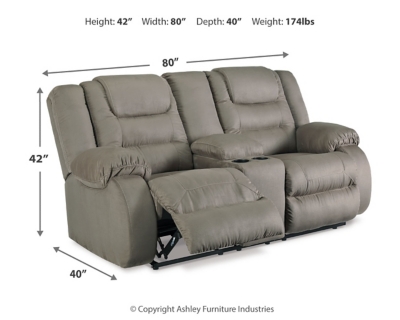 McCade Reclining Loveseat with Console, , large