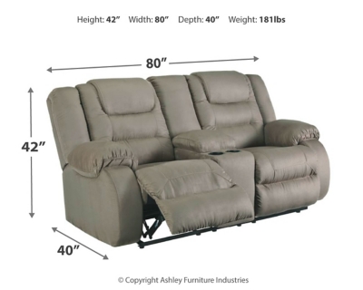 McCade Reclining Loveseat with Console, , large