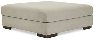 Lyndeboro Oversized Accent Ottoman, Wicker, large