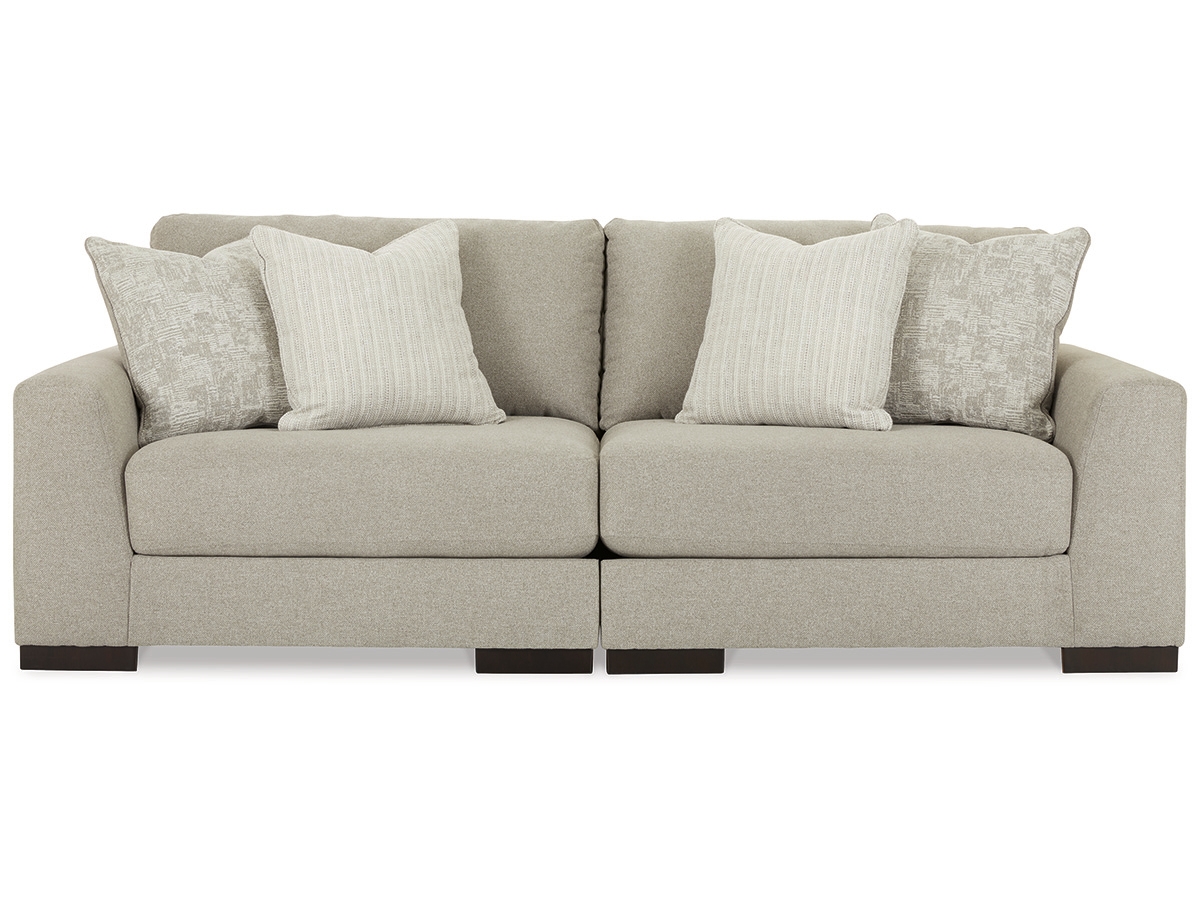 Bob's Discount Furniture Dream Gray 2 Piece Modular Sofa