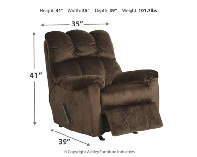 Foxfield Recliner, Chocolate, large