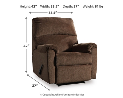 Nerviano Recliner, Chocolate, large