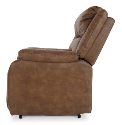 Double your pleasure and your sense of style with the Yandel power lift recliner. Dual motor capability gives you the freedom to recline back and elevate your legs independently for more custom comfort positioning. And with the touch of a button, power lift feature gently eases you from the ultimate slumber into a lift-and-tilt position to get you back on your feet, effortlessly.  Designer upholstery may look like gently battered leather, but it’s actually a feel-good fabric with warm, cozy appeal.One-touch (hand control) power button with adjustable positions | Corner-blocked frame with metal reinforced seat | Attached cushions | High-resiliency foam cushions wrapped in thick poly fiber | Side pocket storage | Dual motors control the footrest and back independently for custom comfort positioning | Emergency battery backup runs on two 9-volt batteries (not included), in case of power outage | Power cord included; UL Listed | Polyester upholstery | Excluded from promotional discounts and coupons | Estimated Assembly Time: 15 Minutes