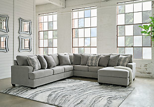 Keener 5-Piece Sectional with Chaise, Ash, rollover