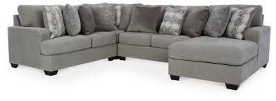 Keener 4-Piece Sectional with Chaise, Ash, large