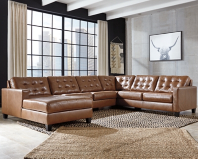 Brown Leather Sectional Couch With Ottoman Odditieszone   11102 16 77 34 56 10X8 CROP