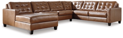 Baskove 4-Piece Sectional with Chaise, Auburn, large