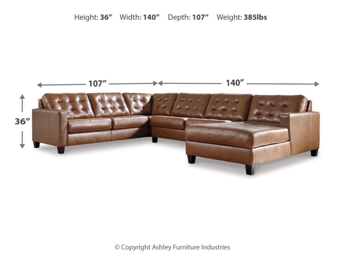 Baskove 4 Piece Sectional with Chase Baskove 4 Piece Sectional with Chase