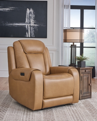 Card Player Power Recliner, Cappuccino