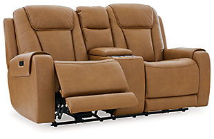 Card Player Power Reclining Loveseat, Cappuccino, large