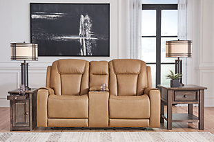 Card Player Power Reclining Loveseat, Cappuccino, rollover