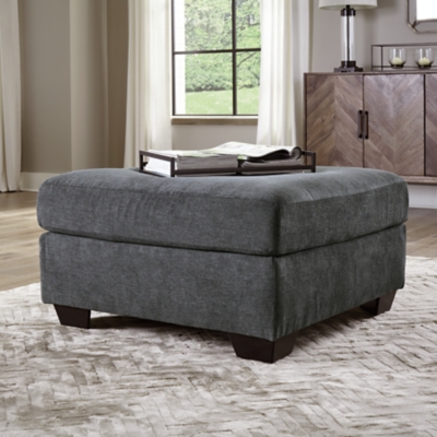 1190208 Ambrielle Oversized Accent Ottoman, Gunmetal sku 1190208