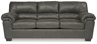 If you love the cool look of leather but long for the warm feel of fabric—you’ll find the Bladen full sofa sleeper fits the bill beautifully. Rest assured, the textural, multi-tonal upholstery is rich with character and interest—while plush, pillowy cushions merge comfort and support with a high-style design. A pull-out full-size mattress accommodates overnight guests.Corner-blocked frame | Attached back and loose seat cushions | High-resiliency foam cushions wrapped in thick poly fiber | Exposed feet with faux wood finish | Included bi-fold full memory foam | mattress sits atop a supportive metal frame | Excluded from promotional discounts and coupons