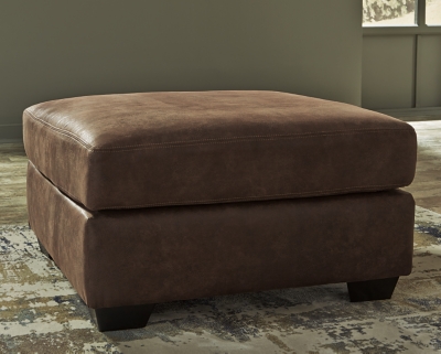 Bladen Oversized Accent Ottoman, Coffee, large