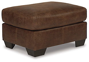 If you love the cool look of leather but long for warm feel of fabric, you'll find the Bladen ottoman fits the bill beautiy. Enhancing its handsome profile: a textural, multi-tonal upholstery that’s loaded with character and interest. What a rich addition to your space, at such a comfortable price. Corner-blocked frame | Firmly cushioned | High-resiliency foam cushion wrapped in thick poly fiber | Polyester/polyurethane upholstery | Exposed tapered feet