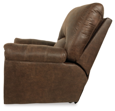 If you love the cool look of leather but long for the warm feel of fabric, you’ll find the Bladen rocker recliner fits the bill beautifully. Rest assured, the textural, multi-tonal upholstery is rich with character and interest—while plush, pillowy cushions merge comfort and support with a high-style design.Gentle rocking motion | Tab pull reclining motion | Corner-blocked frame with metal reinforced seat | Attached back and seat cushions | High-resiliency foam cushions wrapped in thick poly fiber | Polyester/polyurethane upholstery