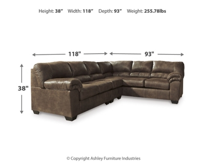 Bladen 3-Piece Sectional, Coffee, large