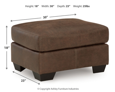 Bladen Ottoman, Coffee, large