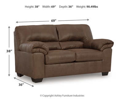 Bladen Loveseat, Coffee, large