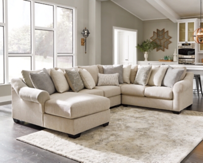 APK-12404-L4 Carnaby 4-Piece Sectional with Chaise, Linen sku APK-12404-L4