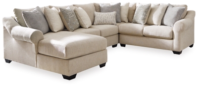 Carnaby 4-Piece Sectional with Chaise, Linen, large