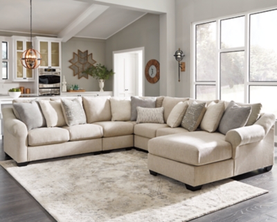 Carnaby 5-Piece Sectional with Chaise, Linen, rollover