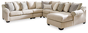 Carnaby 5-Piece Sectional with Chaise, Linen, large
