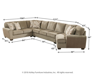 Patola Park 4 Piece Sectional With Cuddler Ashley Furniture