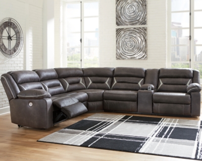 Kincord 4-Piece Power Reclining Sectional, Midnight