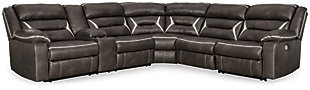 Kincord 4-Piece Power Reclining Sectional, Midnight, large