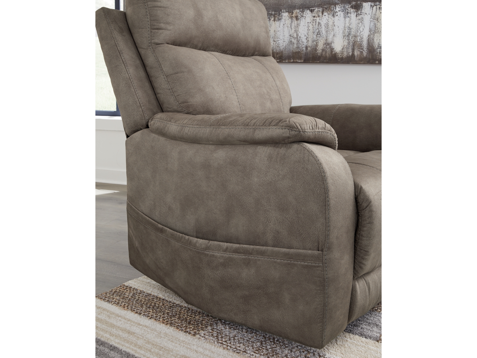 Image 3 of Crestmeade Power Lift Recliner Fossil 