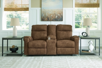 Edenwold Manual Reclining Loveseat with Console, Brindle